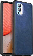Tux Back Case For OnePlus Nord 2 (5G) , Slim Leather Case with Soft Edge Shockproof Back Cover (Blue)