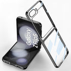 Kapa Phantom Ultra Thin Back Case for Samsung Galaxy Z Flip 5 with Front Tempered Glass | Electroplated Edges Full Body Protection Back Cover (Black)