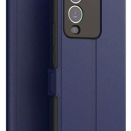 Kapa Noble Slim Magnetic Leather Flip Case Cover for Vivo V25 Pro (5G) , Magnetic and Card Holder Stand Leather Flip Wallet Case (Blue)