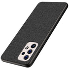 Soft Fabric Hybrid for Samsung Galaxy A53 (5G) Back Cover, Shockproof Protection Slim Hard Back Case (Black)