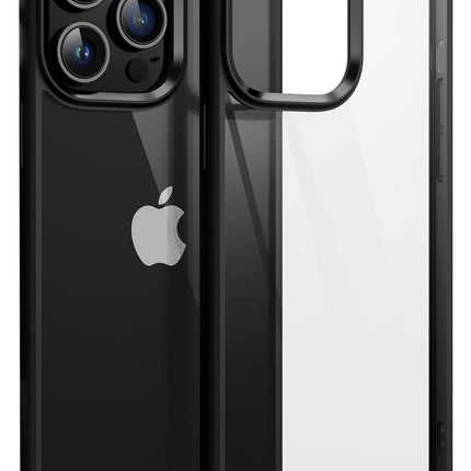 Kapa Hawkeye Clear Back Cover for Apple iPhone 15 Pro Max | Camera Lens Protector Shockproof Slim Clear Case Cover (Black)