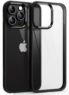 Kapa Hawkeye Clear Back Cover for Apple iPhone 15 Pro Max | Camera Lens Protector Shockproof Slim Clear Case Cover (Black)