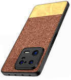 Kapa Soft Fabric & Leather Hybrid Protective Cover for Xiaomi 13 Pro (5G) | Shockproof Slim Hard Anti Slip Back Case (Brown)