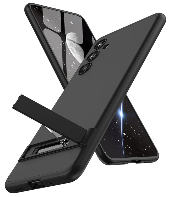 Kapa Double Dip Full 360 Protection Back Case Cover With Stand for Samsung Galaxy F54 (5G) (Black)