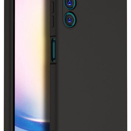 Kapa Matte Protective Lens Flexible Back Cover for Samsung Galaxy A25 | Slim Silicone with Soft Lining Shockproof Full Body Bumper Case (Black)