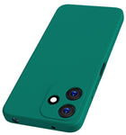 Kapa Matte Protective Lens Flexible Back Cover for Redmi 12 (5G) / Poco M6 Pro (5G) | Slim Silicone with Soft Lining Shockproof Full Body Bumper Case (Green)