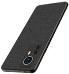 Soft Fabric Hybrid Protective Back Case Cover for Xiaomi 12 PRO (5G) (Black)