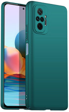 Silk Smooth Finish [Full Coverage] All Sides Protection Slim Back Cover For Xiaomi Redmi Note 10 Pro /  Note 10 Pro Max (Green) - Mobizang