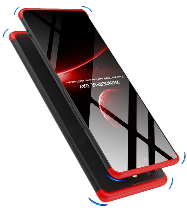 Kapa Double Dip Full 360 Protection Back Case Cover With Stand for Vivo V29 (5G) / Vivo V29 Pro (5G) (Red::Black) - Mobizang