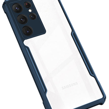 Beetle for Samsung Galaxy S22 Ultra Back Case, [Military Grade Protection] Shock Proof Slim Hybrid Bumper Cover (Blue) - Mobizang