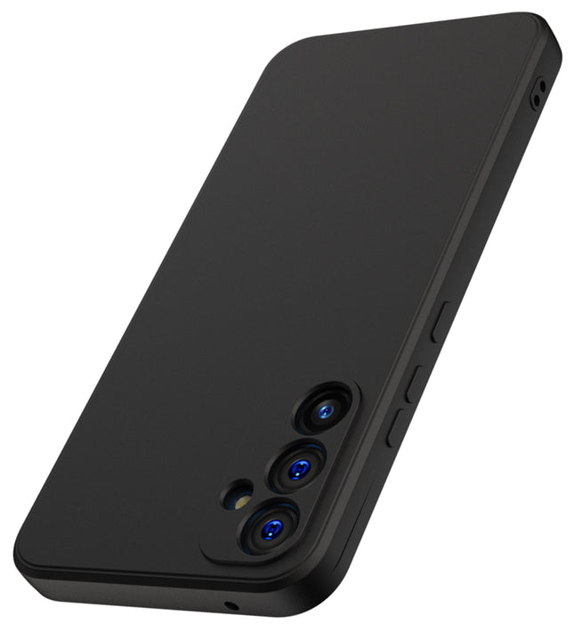 Kapa Matte Lens Protective Flexible Back Cover for Samsung Galaxy A34 (5G) | Slim Silicone with Soft Lining Shockproof Full Body Bumper Case (Black)