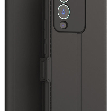 Kapa Noble Slim Magnetic Leather Flip Case Cover for Vivo V25 Pro (5G) ,Magnetic and Card Holder Stand Leather Flip Wallet Case (Black)