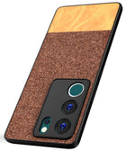 Kapa Soft Fabric & Leather Hybrid Protective Back Cover for Vivo V29 (5G) / Vivo V29 Pro (5G) | Shockproof Slim Hard Anti Slip Back Case (Brown)