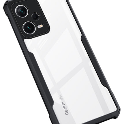 Kapa Beetle for Redmi Note 12 Pro Back Case | [Military Grade Protection] Shock Proof Slim Hybrid Bumper Cover (Black)