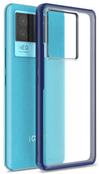 Kapa Shield Frosted Acrylic Back Shock Proof Case Cover for Vivo iQOO Neo 6 (Blue)