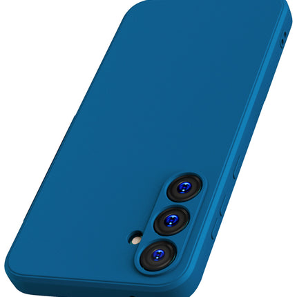 Kapa Matte Protective Lens Flexible Back Cover for Samsung Galaxy S23 FE | Slim Silicone with Soft Lining Shockproof Full Body Bumper Case (Blue) - Mobizang
