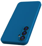 Kapa Matte Protective Lens Flexible Back Cover for Samsung Galaxy S23 FE | Slim Silicone with Soft Lining Shockproof Full Body Bumper Case (Blue) - Mobizang