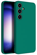 Kapa Matte Protective Lens Flexible Back Cover for Samsung Galaxy S24 PLUS | Slim Silicone with Soft Lining Shockproof Full Body Bumper Case (Green)