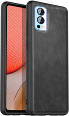 Tux Back Case For OnePlus Nord 2 (5G) , Slim Leather Case with Soft Edge Shockproof Back Cover (Black)