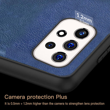 Tux Back Case For Samsung Galaxy A73 , Slim Leather Case with Soft Edge Shockproof Back Cover (Blue)