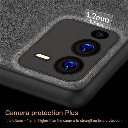 Kapa Tux Back Case for Vivo V25 Pro ,Slim Leather Case with Shockproof Back Cover (Black)