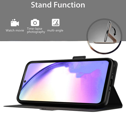 Kapa Noble Slim Magnetic Leather Flip Case Cover for Samsung Galaxy A34 (5G) | Card Holder Stand Leather Flip Wallet Case (Black)