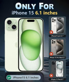 Kapa Clear Magnetic Back Cover for Apple iPhone 15 , Compatible with MagSafe | [Military Grade Protection] Shock Proof Slim Hybrid Bumper Case