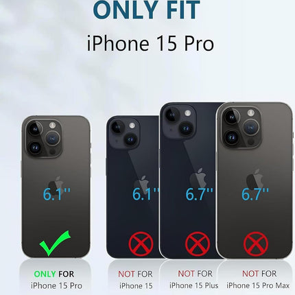 Kapa Clear Magnetic Back Cover for Apple iPhone 15 Pro , Compatible with MagSafe | [Military Grade Protection] Shock Proof Slim Hybrid Bumper Case