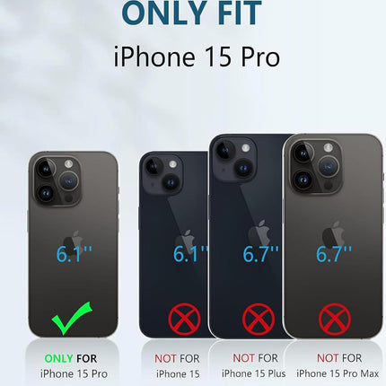 Kapa Matte Protective Lens Flexible Back Cover for Apple iPhone 15 Pro | Slim Silicone with Soft Lining Shockproof Full Body Bumper Case (Green)