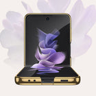 Kapa 9H Glass Back Case for Samsung Galaxy Z Flip3 / Z Flip 3 ,Ultra Thin Full Body Protection Folding Hard Back Cover, Design 4