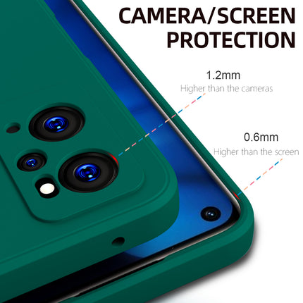 Matte Lens Protective Shockproof Flexible Back Cover for Realme 9i, Slim Silicone with Soft Lining Shockproof Flexible Full Body Bumper Case (Green)