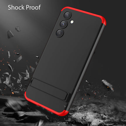 Kapa Double Dip Full 360 Protection Back Case Cover With Stand for Samsung Galaxy S23 FE (Red::Black) - Mobizang