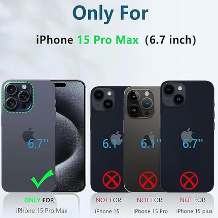 Kapa Warrior Acrylic Clear Back Cover For Apple iPhone 15 Pro Max | Slim Shockproof [Military Grade Protection] Hybrid Bumper Case (Transparent Sides)