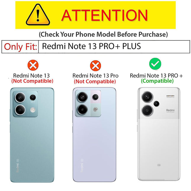 Kapa Matte Protective Lens Flexible Back Cover for Redmi Note 13 PRO PLUS | Slim Silicone with Soft Lining Shockproof Full Body Bumper Case (Black)