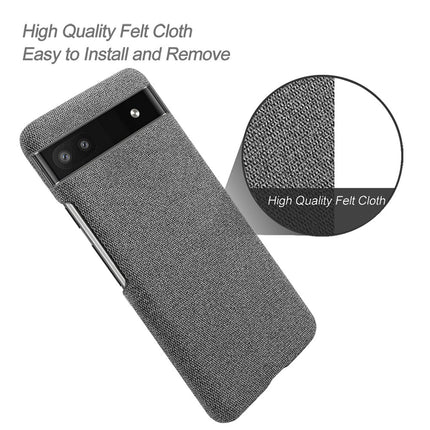Kapa Woven Soft Fabric Case for Google Pixel 6A Back Cover, Shock Protection Slim Hard Anti Slip Back Cover (Grey)