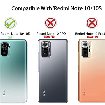 Matte Lens Protective Back Cover for Redmi Note 10 / Note 10S , Slim Silicone with Soft Lining Shockproof Flexible Full Body Bumper Case , Green