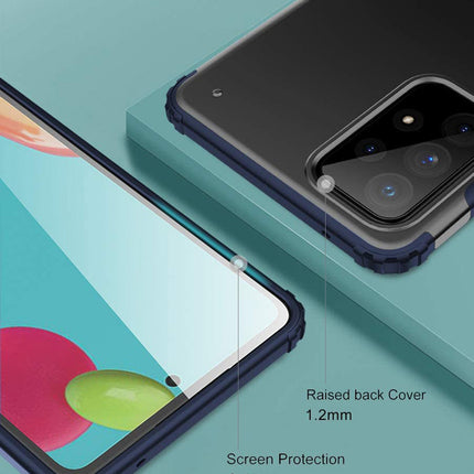Shield Frosted Acrylic Back Shock Proof Case Cover for Samsung Galaxy A73 (5G) (Blue)