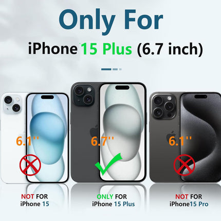 Kapa Clear Magnetic Back Cover for Apple iPhone 15 Plus , Compatible with MagSafe | [Military Grade Protection] Shock Proof Slim Hybrid Bumper Case
