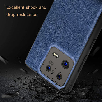 Kapa Tux Back Case for Xioami 13 Pro (5G) | Slim Leather Shockproof Camera Protection Back Cover (Blue)