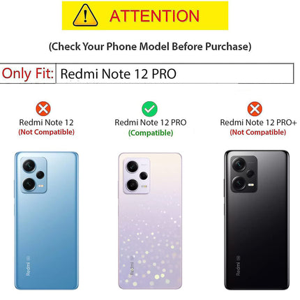 Kapa Beetle for Redmi Note 12 Pro Back Case | [Military Grade Protection] Shock Proof Slim Hybrid Bumper Cover (Black)
