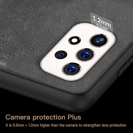 Tux Back Case For Samsung Galaxy A73 , Slim Leather Case with Soft Edge Shockproof Back Cover (Black)