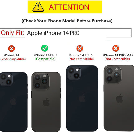 Kapa Soft Fabric Hybrid Protective Back Case Cover for Apple iPhone 14 Pro (Black) - Mobizang