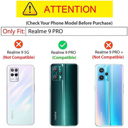 Matte Lens Protective Back Cover for Realme 9 PRO, Slim Silicone with Soft Lining Shockproof Flexible Full Body Bumper Case (Black)