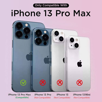 Matte Lens Protective Back Cover for Apple iPhone 13 PRO MAX (6.7) , Slim Silicone with Soft Lining Shockproof Flexible Full Body Bumper Case (Black)