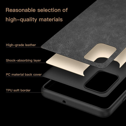 Tux Back Case For Samsung Galaxy A51 , Slim Leather Case with Soft Edge Shockproof Back Cover (Black)