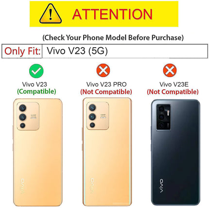 Tank Back Cover for Vivo V23 , Inbuilt Ring + Slider Shockproof Lens Protection Case (Black) - Mobizang