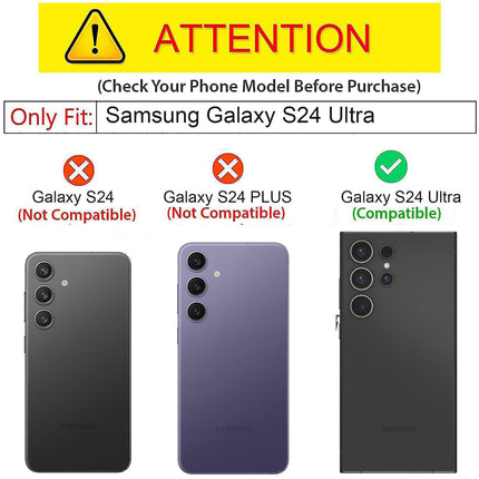 Kapa Hawkeye-I Clear Back Cover for Samsung Galaxy S24 ULTRA | Camera Lens Protector Shockproof Slim Clear Case Cover (Black) - Mobizang
