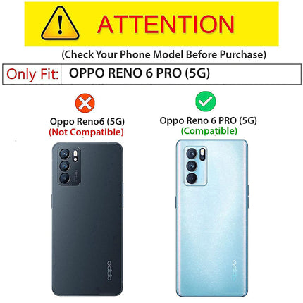 Tux Back Case For Oppo Reno 6 Pro (5G) , Slim Leather Case with Soft Edge Shockproof Back Cover (Blue)
