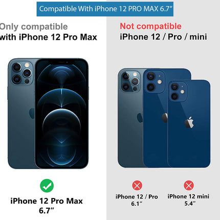 Camouflage Paper Thin Back Cover For Apple iPhone 12 Pro Max (6.7) , Super Slim Matte Translucent Full Protection Back Case (Black) - Mobizang