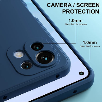 Matte Lens Protective Back Cover for Xiaomi Mi 11 Lite , Slim Silicone with Soft Lining Shockproof Flexible Full Body Bumper Case , Blue